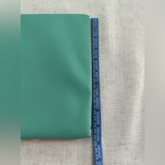 Rachel Pally Reversible Fold Over Clutch Purse Paradise Coral Vegan Leather - Picture 2 of 10